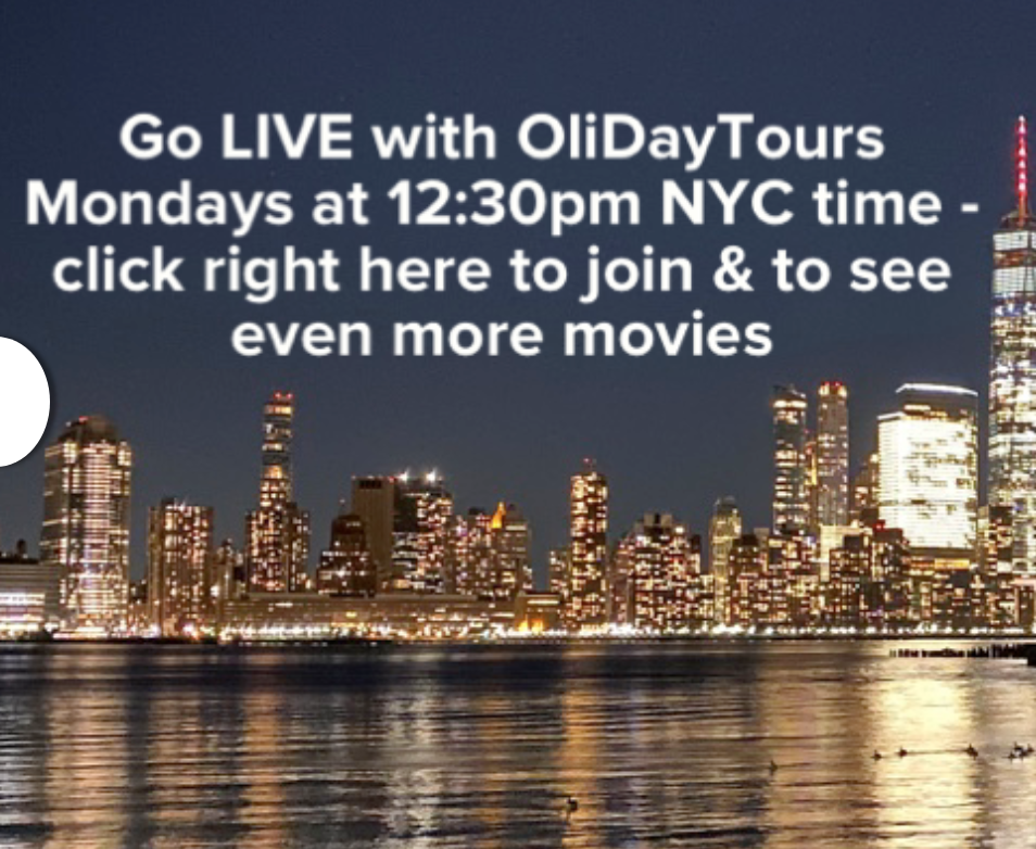 Go LIVE with Olidaytours, Mondays at 12:30pm EST